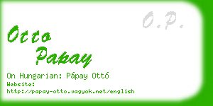 otto papay business card